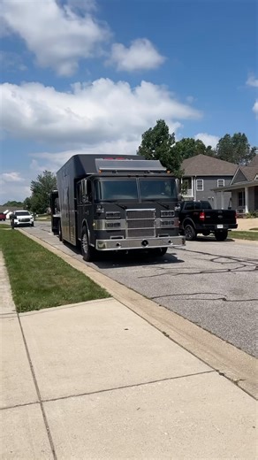 🔥RETIRED FIREFIGHTER 🔥 Repost from @devon_built • The neighbors had questions 👀 #firetruck Visit devonbuilt.com 🇺🇸 | Chief Miller