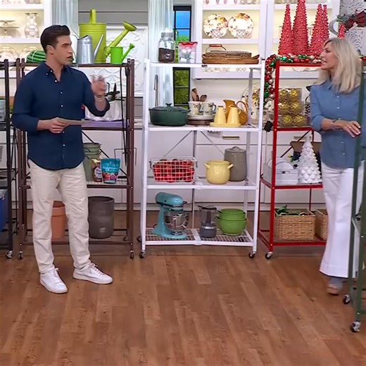 $19. Get your stuff off of the floor and organized on the shelves of this folding storage rack. The four-tier design has plenty of space to get your closet, garage, or storage room in shape. | 𝐐𝐕𝐂 -𝐜𝐥𝐞𝐚𝐫𝐚𝐧𝐜𝐞 𝟵𝟬% 𝐨𝐟𝐟 𝐬𝐚𝐥𝐞