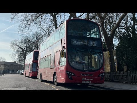*RARE* Journey on Stagecoach London Route 308. Bush Road - Wanstead Park. Gemini 2 16990 (BK10 MFZ)