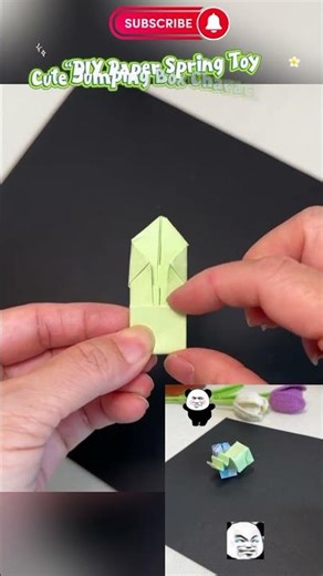 “DIY Paper Spring Toy – Cute Jumping Box Character!”