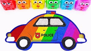 ASMR Slime Video l How To Make Rainbow Taxi Bathtub With Glitter Slime | CoCo Car