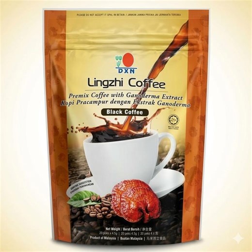 Dxn Lingzhi Coffee 2 in 1 DXN – Café au Ganoderma Lucidum Naturel – Énergie & Immunité – Boisson Santé | جوميا المغرب