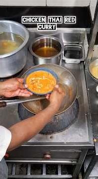 Chicken Thai Red Curry Restaurant Style #cooking #kitchen #hotellife #chef #thaicurry #thaidish