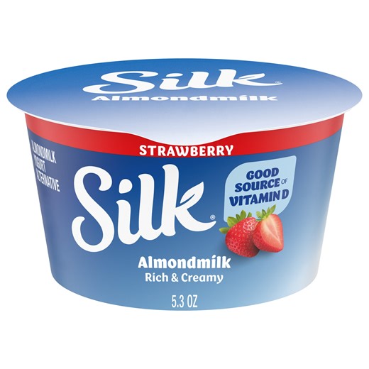 Silk Dairy Free, Strawberry Plant Based, Almond Milk Yogurt Alternative Container, 5.3 oz