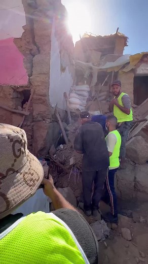 Building Collapse Rescue Operation Amidst Debris