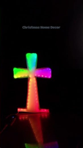 Smart DIY Glowing Christian Cross Light ✝️ | WS2812 ARGB LED Cross Build #cross #christmasdecor