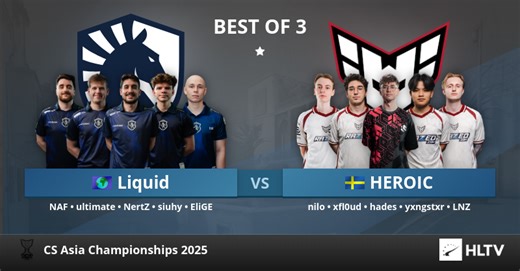 Liquid vs HEROIC at CS Asia Championships 2025
