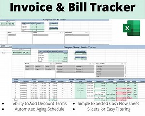 Invoice Tracker | Bill Tracker | Excel Templates | Business Invoice Tracker - Etsy Australia