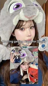 Morning preparation with full power to reduce puffiness and make Disney makeup look great.+*:ﾟ+｡....