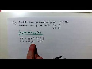 Y12 FM Matrix Transformations invariant points and lines