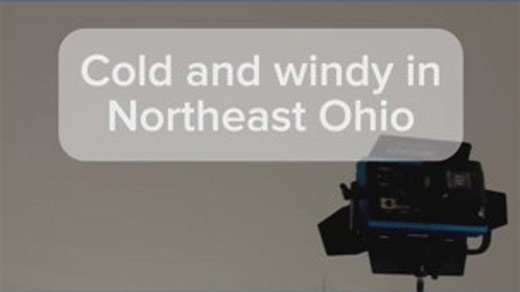 Wind and snow in Garfield Heights on Jan. 15