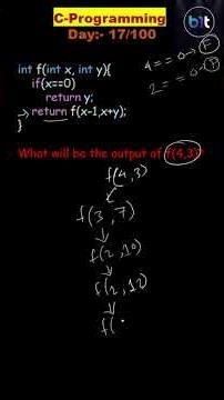 Output 13 কেন? 🤯 | Two-Variable Recursion Trick | C Challenge (17/100) #shorts #100dayschallenge