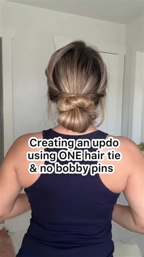 WIMBERLY’S | BEAUTY BAR on Instagram: "A cute updo without Bobby pins and only using ONE hair tie? Yes. It’s possible!!! The key is a very very stretchy hair tie. I like using nylon hair ties. If they stretch out too much over time, just put them in the washer and dry them. Back to normal! This updo would be great for a wedding, prom, or any special occasion. Save and try! @laineyostrom"