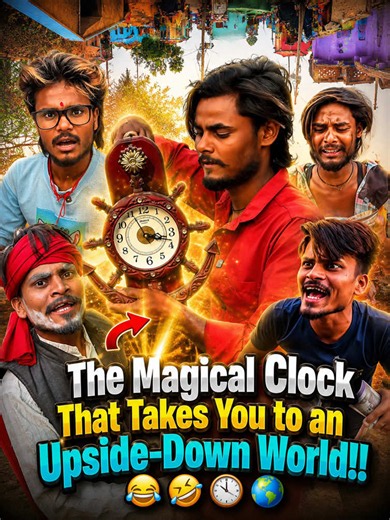 The Magical Clock That Takes You to an Upside-Down World!! 😂🤣⌚🌍 Part-3 #comedy #funny #entertainment #trending #milion