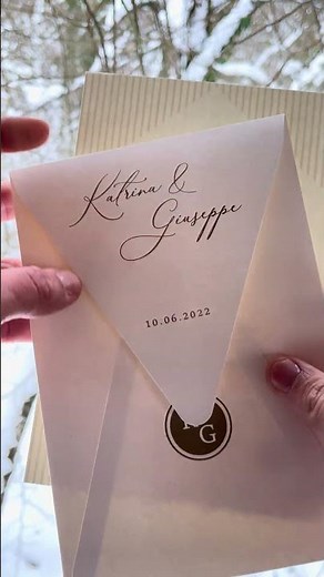 Elegant Wedding Invitation with Ivory Envelope – Classic Minimal Design