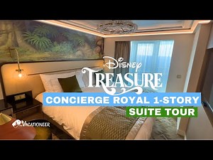 Disney Treasure Concierge Room Tour| 1-Story Royal Suite | The Vacationeer