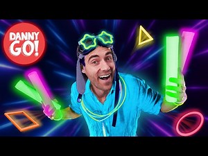 "Glow in the Dark Shapes Dance!"⚡️🟩 🟣 Glow Sticks Brain Break | Danny Go! Songs for Kids - Videos For Kids