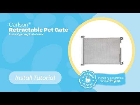 Carlson® Retractable Pet Gate (Inside Opening Installation) - Install Tutorial