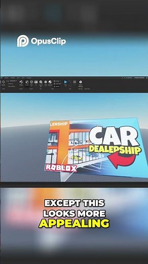 How to Make a Car Dealership in Roblox Studio! 🚗 | #Shorts