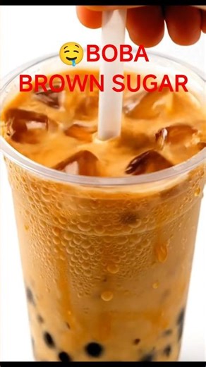 ASMR Boba Creamy Drink 🧋 | Brown Sugar Swirl & Chewy Pop