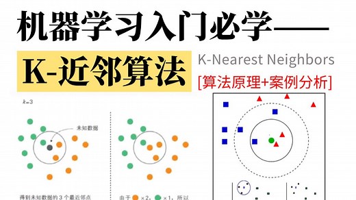 科研小白进！机器学习经典算法：K-近邻，5分钟理解KNN算法，理论 实例，太通俗易懂了！人工智能|深度学习|pytorch