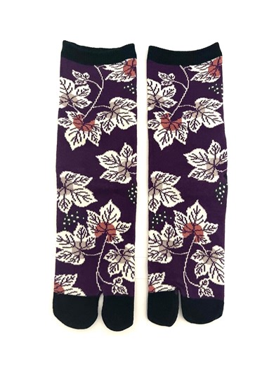 Japanese Tabi Split-toe Socks: Grape Leaf Abundance - Made in Japan ES24 - Etsy