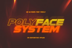 Polyface System Font, a Sans Serif Font by Darumo Shop