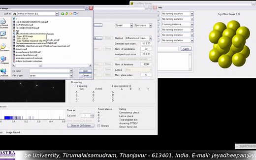 TEM衍射花样标定 CrysTBox – Crystallographic Toolbox