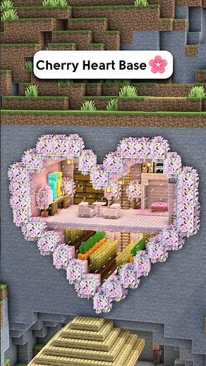 Minecraft Cherry Blossom Heart Base🌸