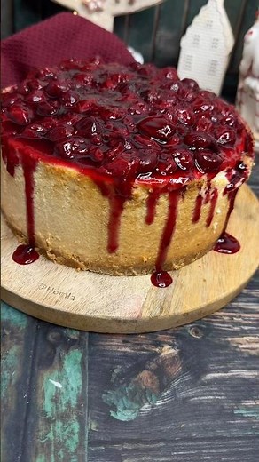 Sernik nowojorski z fruzeliną wiśniową 🍒