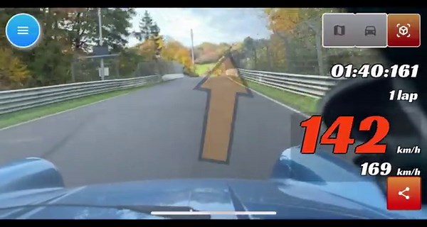 Pacenotes App with Augmented Reality Mode on Nordschleife