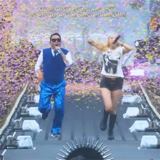 Rosé And Psy Incredible HIGH ENERGY TEAM UP #kpop#rose #rosé #psy
