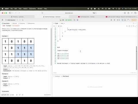 LeetCode Daily Challenge | Maximal Rectangle (85) | Histogram + Stack Explained