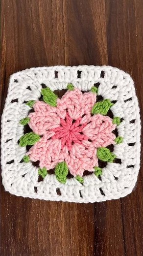 Crochet Granny Square| Sakura Flower Granny Square 🌸 | Easy Crochet Pattern