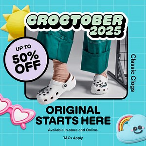 The Crocs party of the year is on! The Best deals, bold styles, and up to 50% off all month long. Step in, stand out & save big. | Crocs
