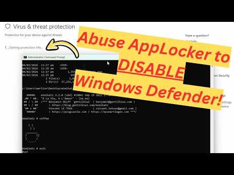 Disable/Block Windows Defender with AppLocker (GhostLocker)