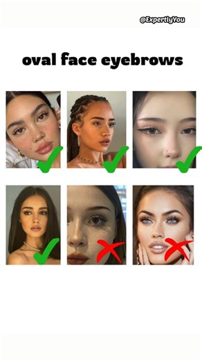 Oval face eyebrows🌀