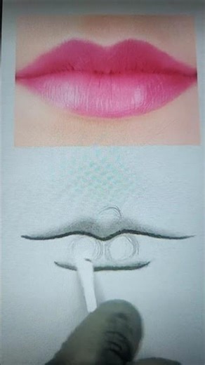 drawing easiest lips