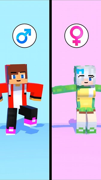 Boys and Girls Dance Challenge - MAIZEN Minecraft Animation #shorts