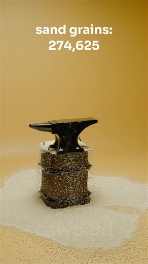 Minecraft 3D sand Simulation 🔥🏝️ #blender3d #3dart #3danimation #satisfying #fluidsimulation #relaxing #minecraft