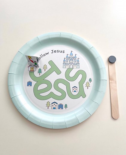 Follow Jesus Magnet Craft for Kids: Bible Activity, Sunday School Paper Plate Craft, Printable - Etsy