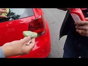 T-CUT Scratch removal on Red car bumber - Deep Scratch Removal with T Cut