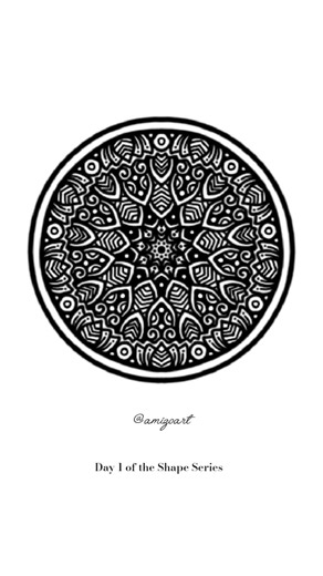 Day 1 of the Shape Series. Mandala Patterns in a CIRCLE #pattern #youtubeartist #mandala #artvideo