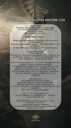 If your seeing this before 1/25/26