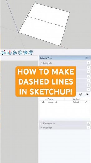 How to Make Dashed Lines in SketchUp #Shorts #SketchUp