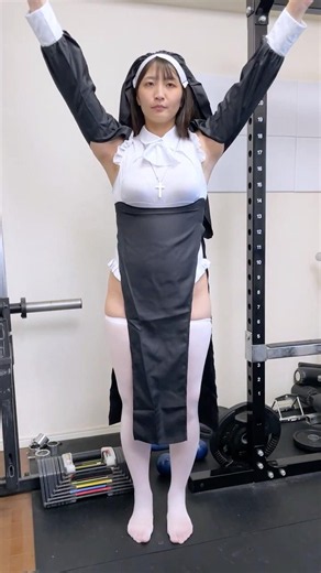 I tried dressing up as a nun as a fitness girl