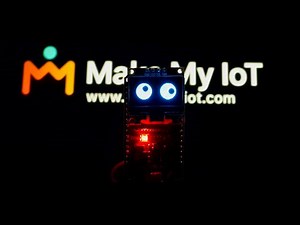Moving Eyes on OLED with ESP32 | Auto-Generated Project from MakeMyIoT.com