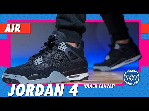 Air Jordan 4 Black Canvas