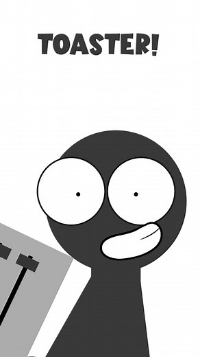 Funny Stick Figure Animation: When the Toaster Has Other Plans!