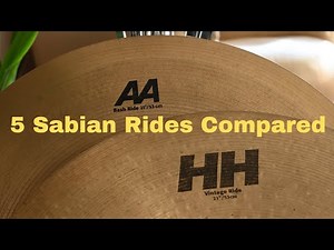 Comparing my 5 Sabian Ride Cymbals